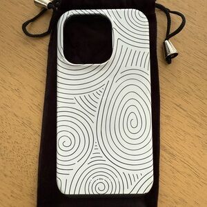 Light Blue / Navy Swirl iPhone 14 Pro Phone Case